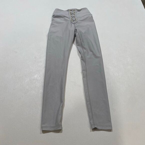 Pants - We Wore What Gray Lace Up High Waist Leggings XS Stretch Athleisure Pants